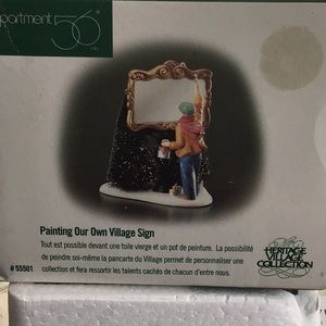 Dept 56 Painting OurOwn Village Sign